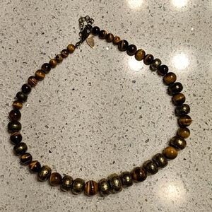 Coldwater Creek Gold and Tigers Eye Necklace